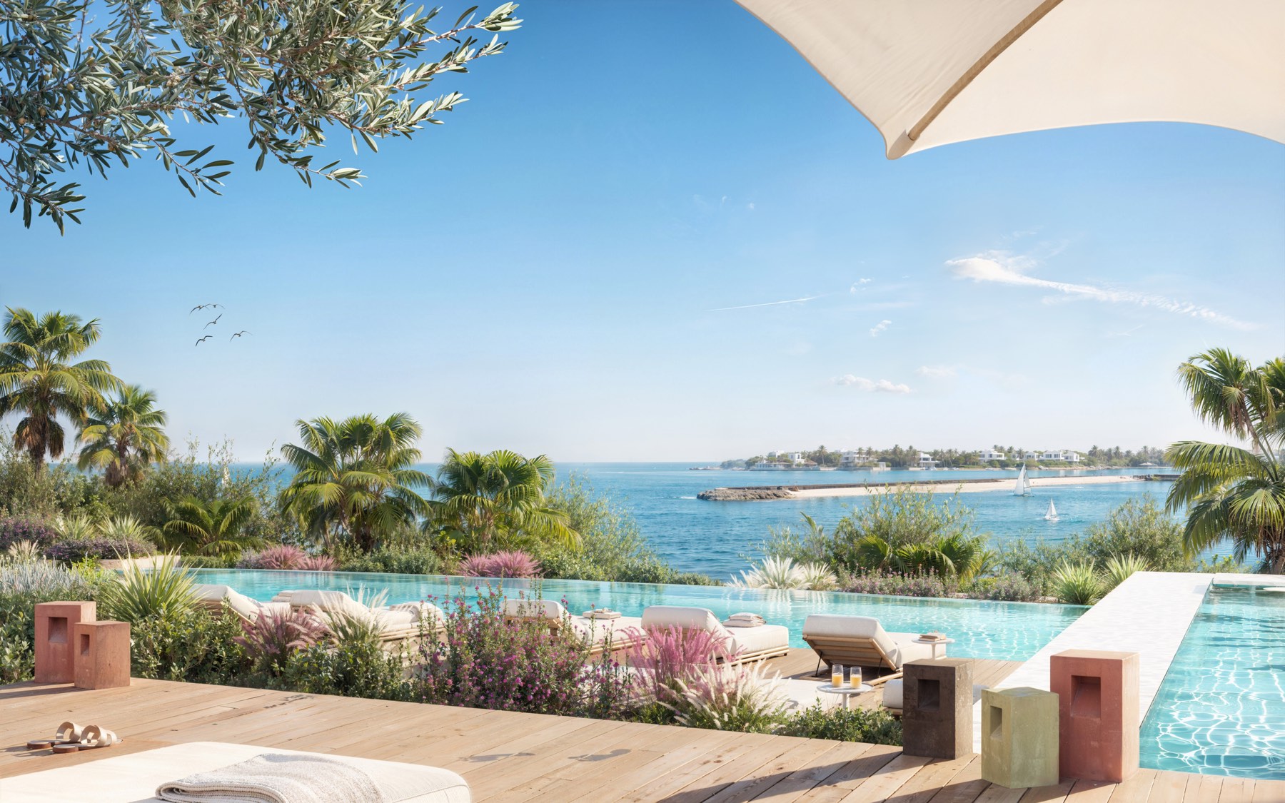 Orise pool deck, ocean view