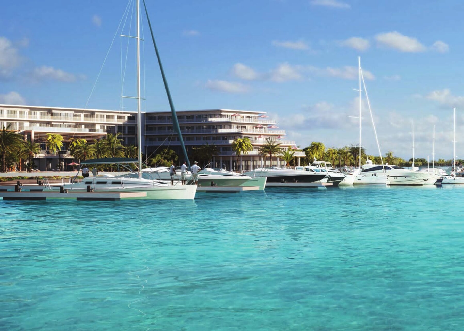 Yachts at the Ramhan marina